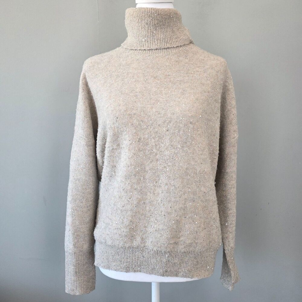 Everlane Cashmere Turtleneck Sweater. XXS. Gray. Normal Twee Basic Scandi